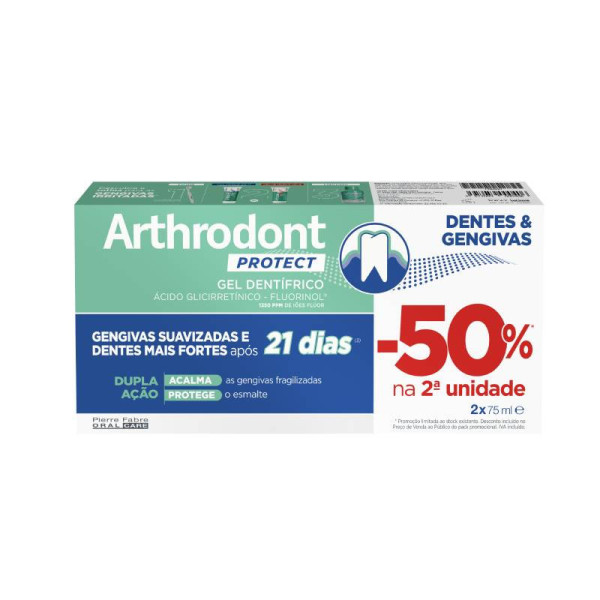 Arthrodont Protect Gel Dentífrico Dentes E Gengivas -50% 2ªunidade